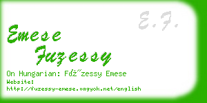 emese fuzessy business card